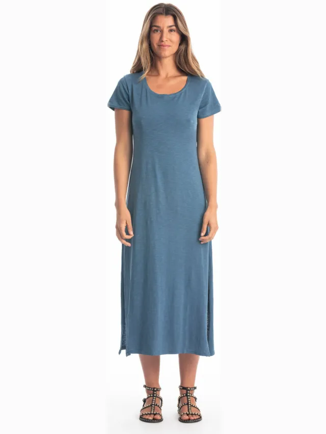 RAVENS VIEW IBIZA dames vegan Jurk Uma Blauw
