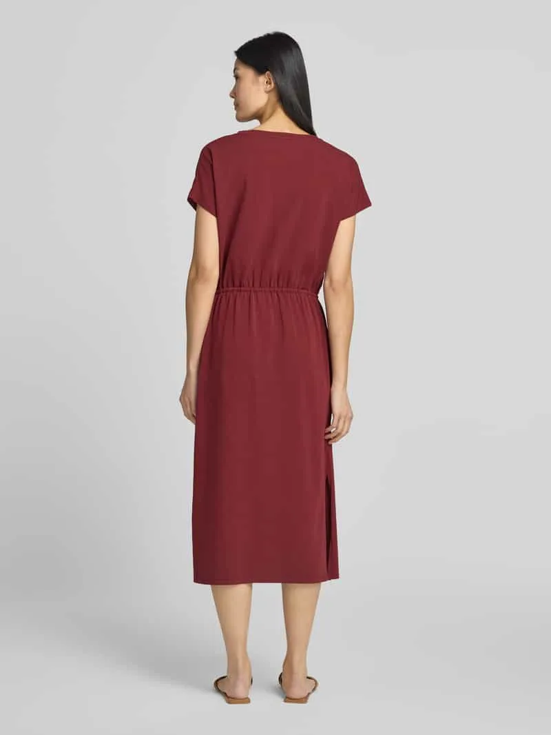 s.Oliver relaxed fit vrijetijdsjurk van katoenmix Bordeaux