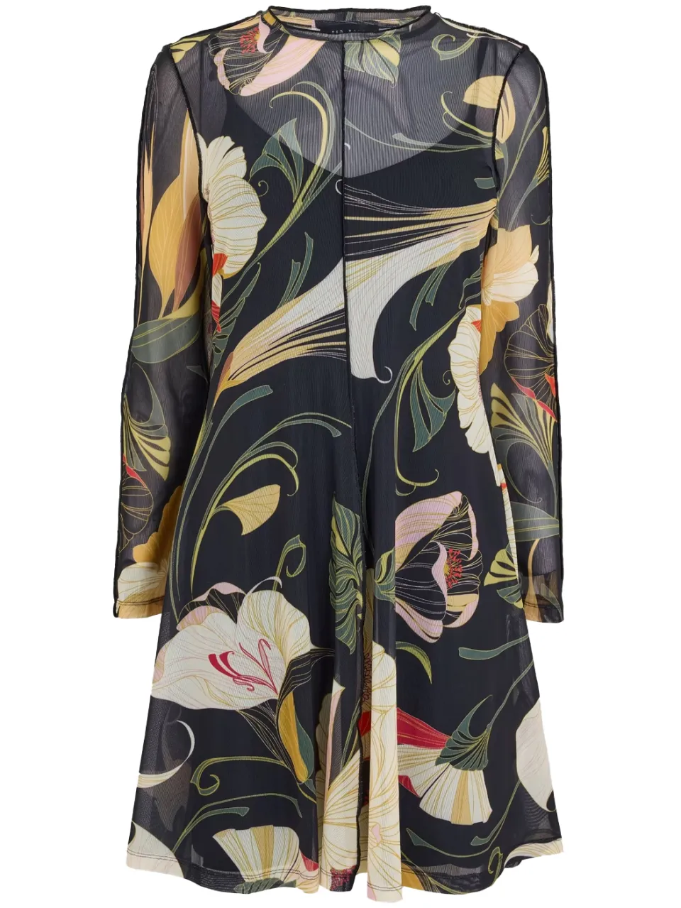 Ted Baker Mini-jurk voor dames van doorschijnende stof, in een normale pasvorm (Zwart), foto 2
