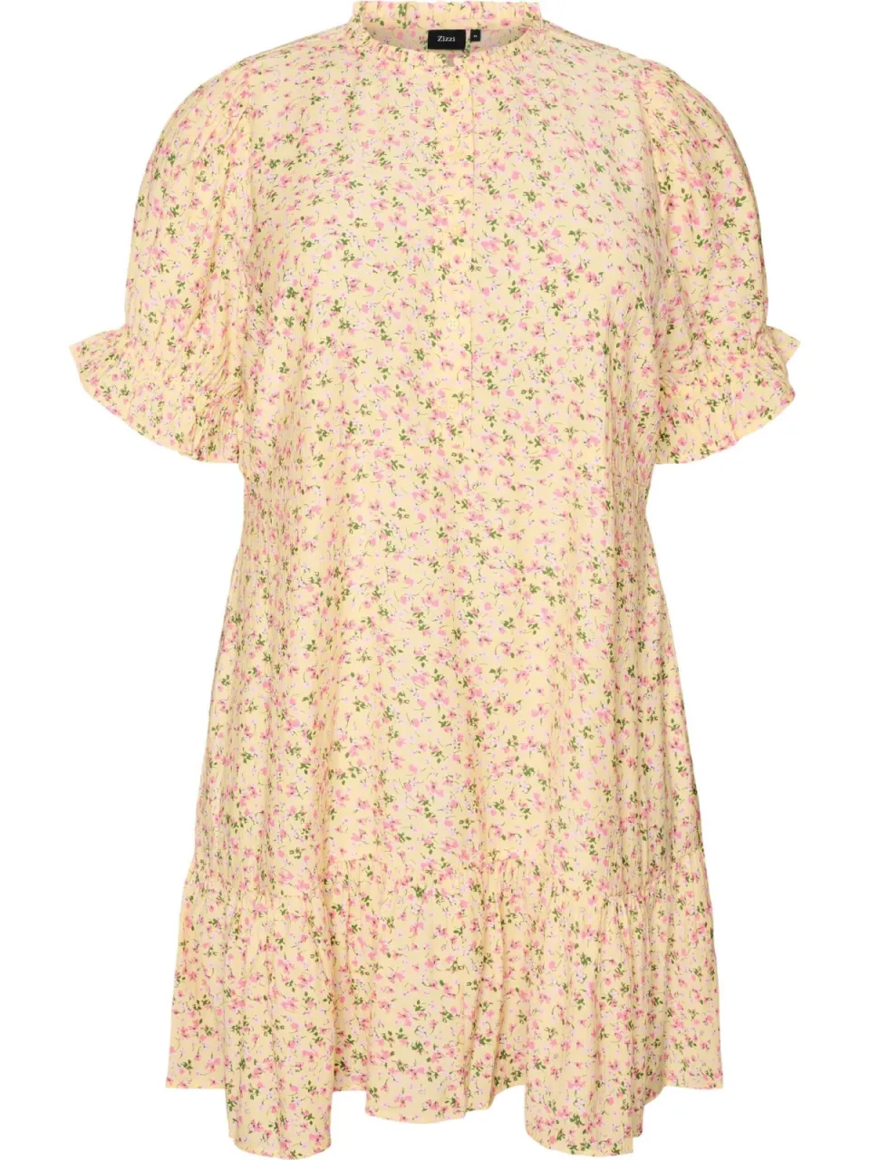 Zizzi viscose blousejurk Plus Size - lichtgeel, foto 2