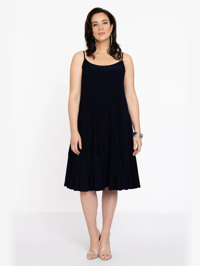 Yoek Jurk spaghetti | Blauw