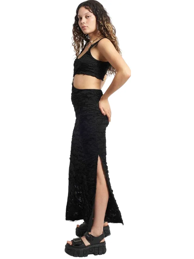 The Ragged Priest Dames/Dames Nachtschade Maxi Dress (Zwart)