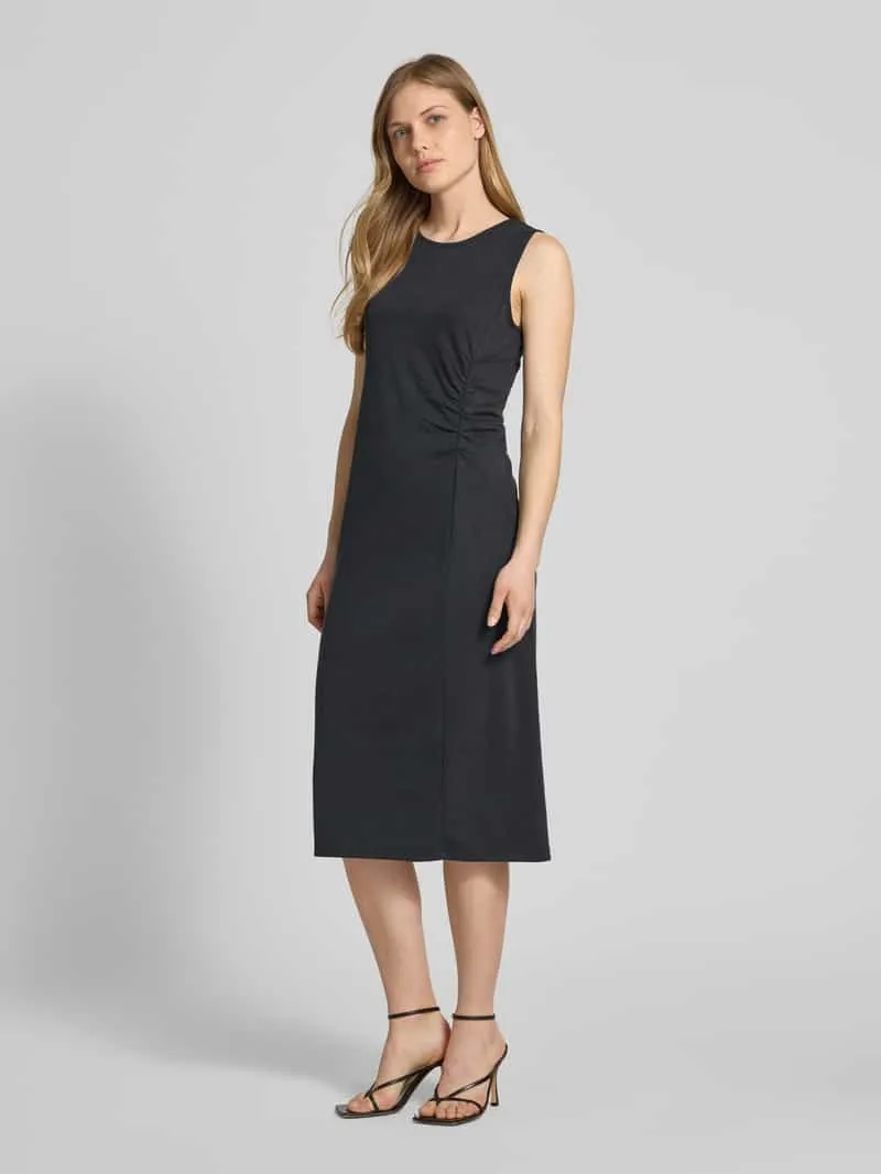 Christian Berg Woman Selection Midi-jurk met plooien opzij Zwart