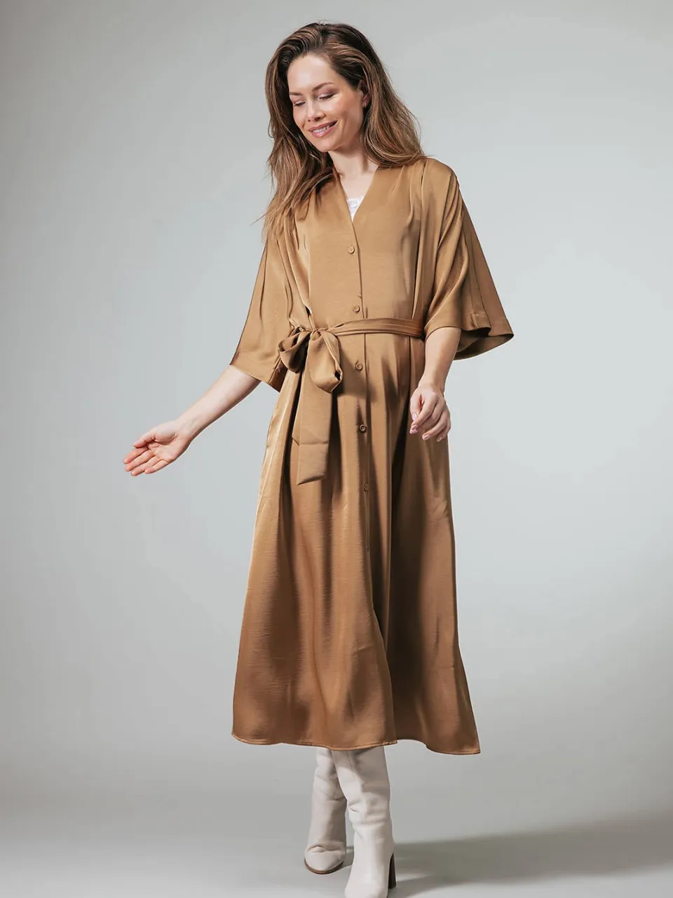 LabeL DOT blousejurk camel, foto 3