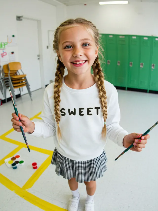 Trendyol TRENDYOLKIDS Meisjes Ecru Slogan Midi Lang Casual Recht Jurken