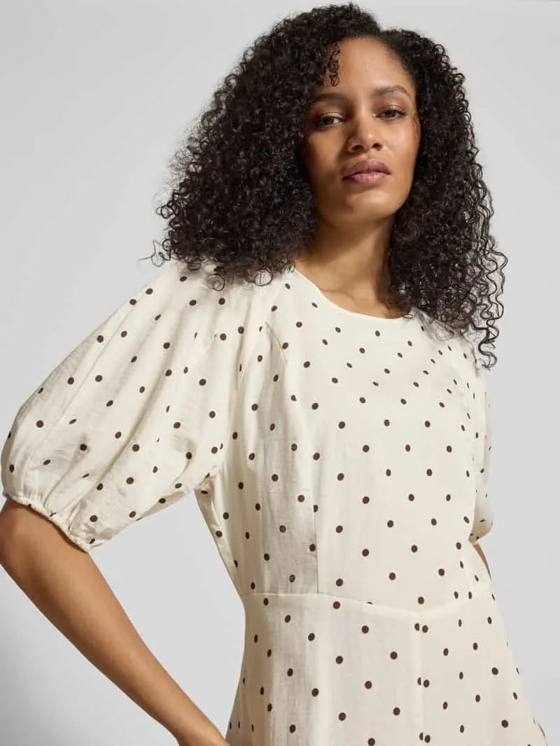 Jake*s Casual Midijurk van viscoses mix in allover-look beige, foto 5