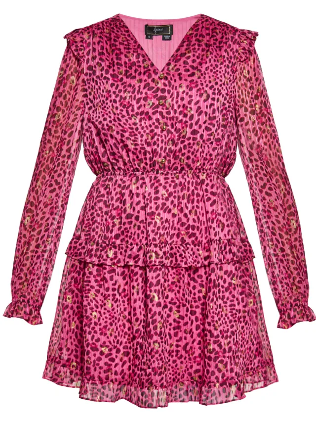 Faina Jurk Dames Roze Veelkleurig, foto 2
