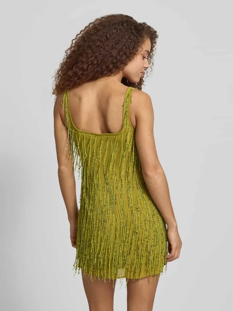 Topshop Mini-jurk met franjes model 'ELLEN' groen gemêleerd, foto 3