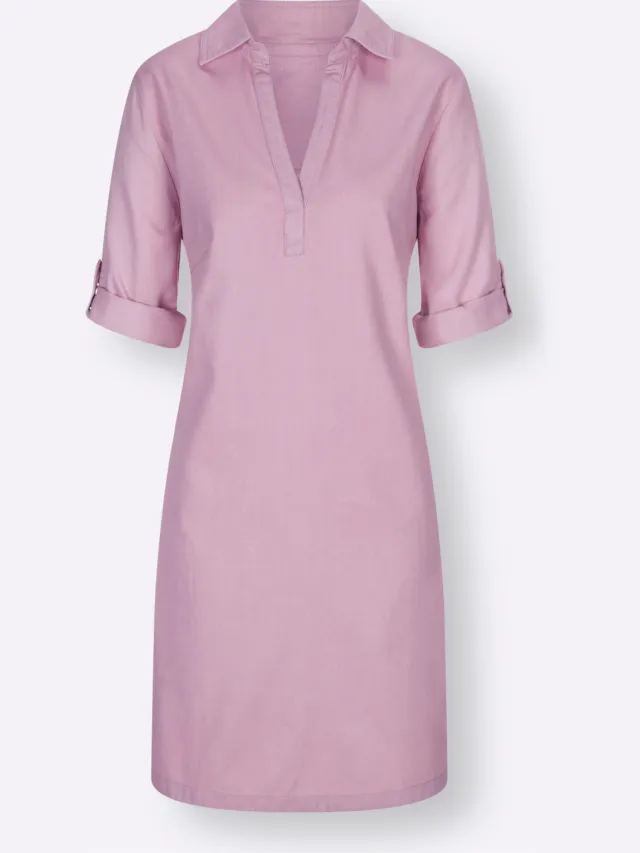 Jeansjurk roze