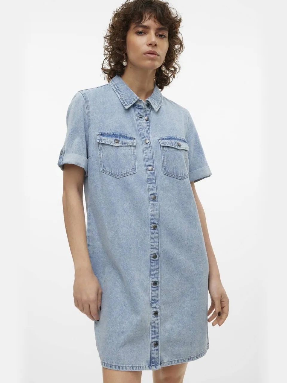 Vero Moda VMJENNIE spijkerjurk light blue denim, foto 6