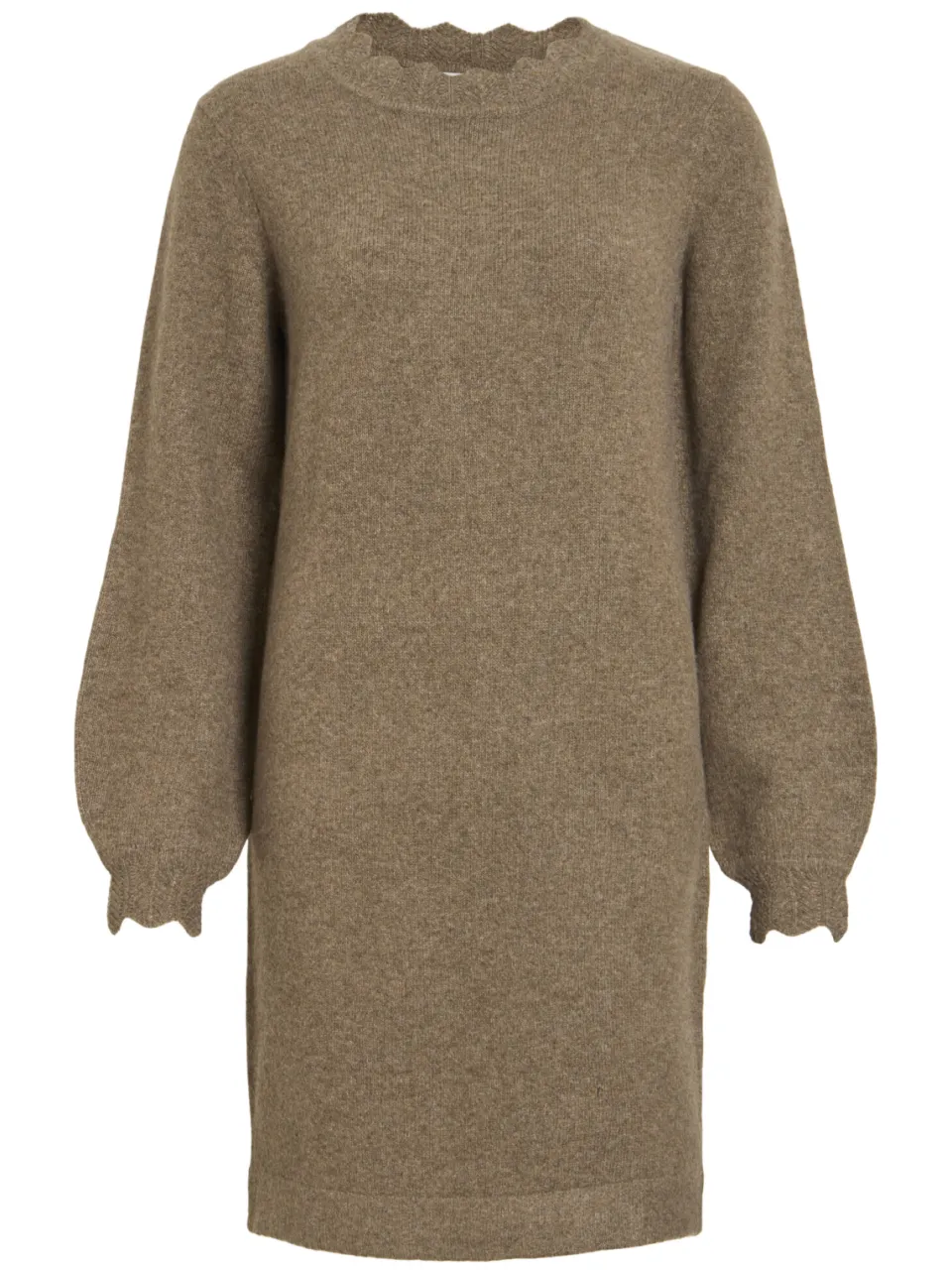 Vila NIKOLINA gebreide jurk taupe, foto 3