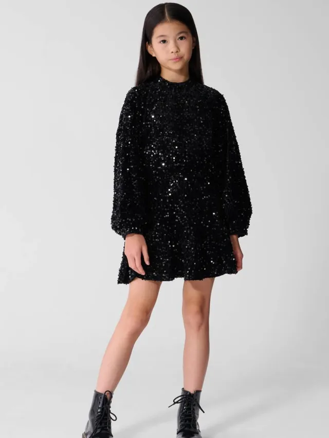 Shoeby korte glitterjurk met pailletten - zwart