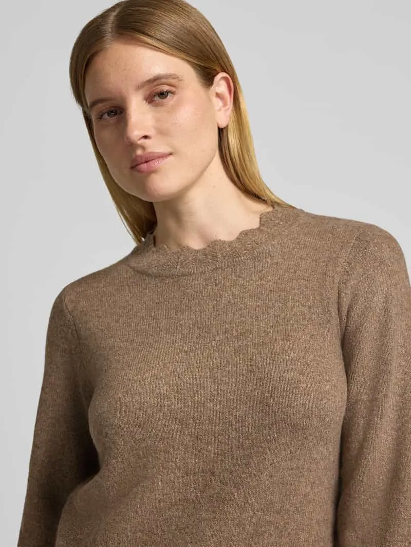 Vila NIKOLINA gebreide jurk taupe, foto 8