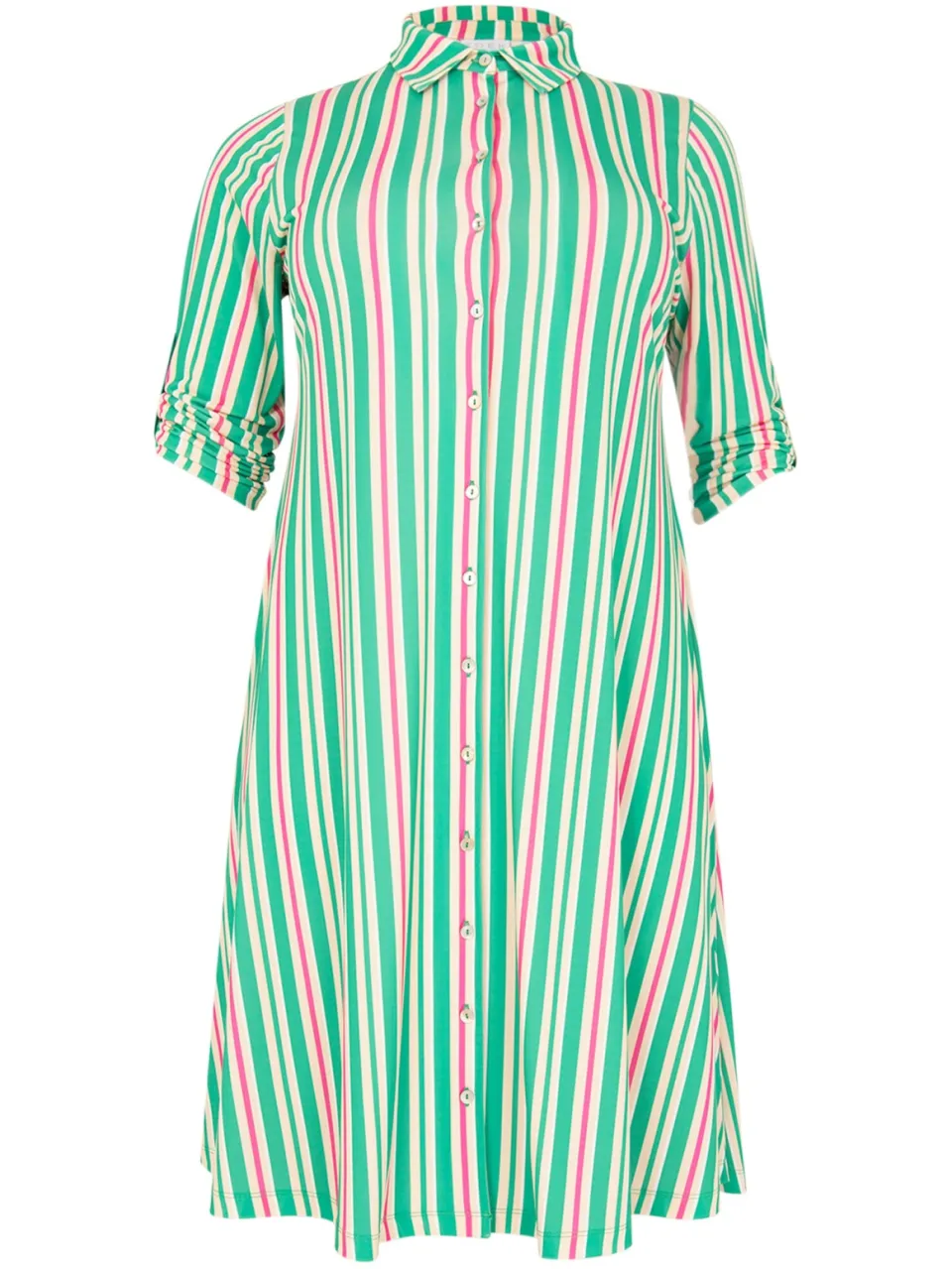 Yoek Blouse-jurk STRIPY | Groen, foto 4