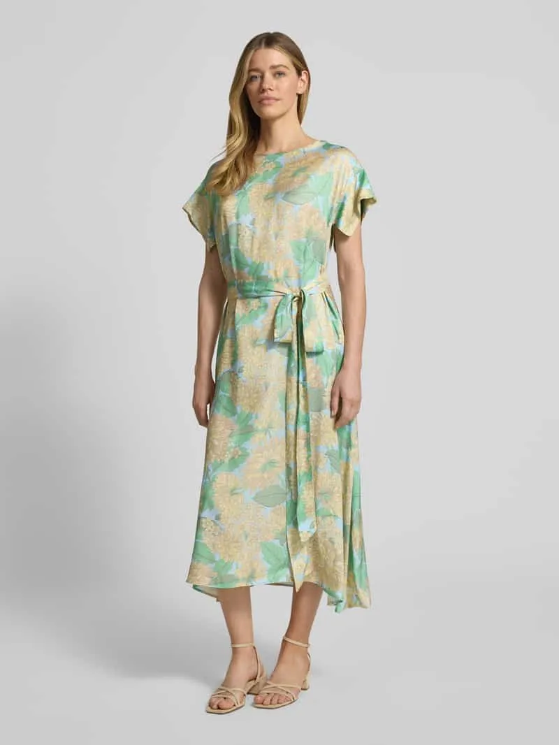 Rich & Royal Midijurk van viscose met ceintuur lichtblauw, foto 4
