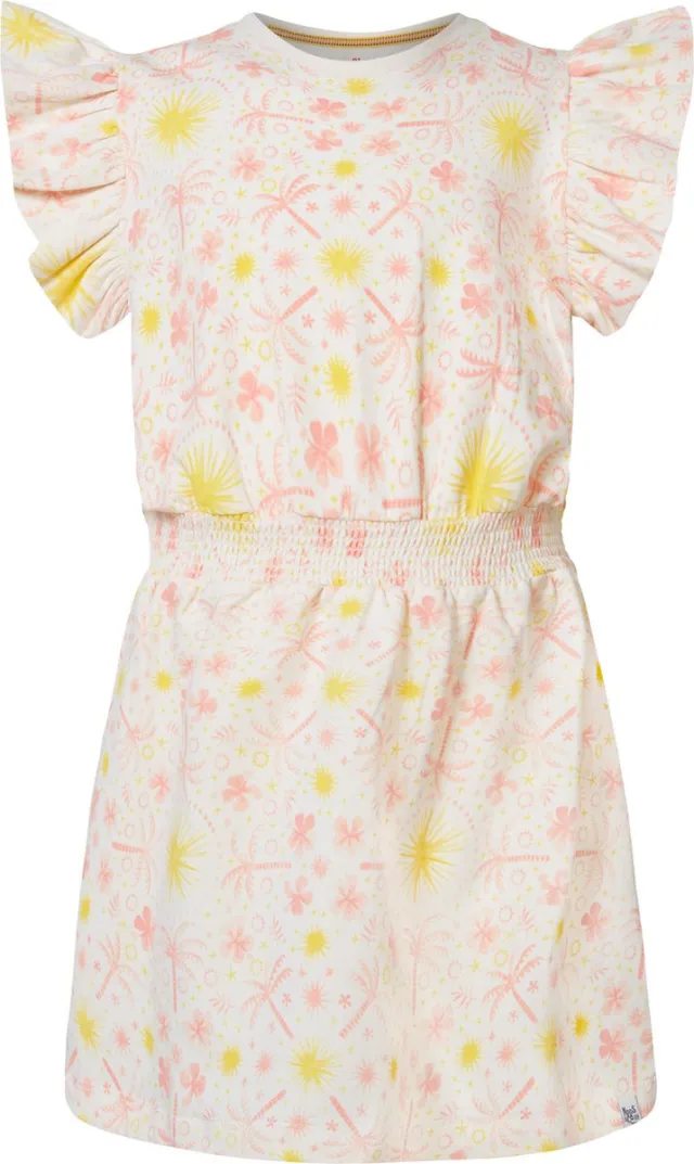 Noppies Girls Dress Everson sleeveless all over print Meisjes Jurk - Whisper White