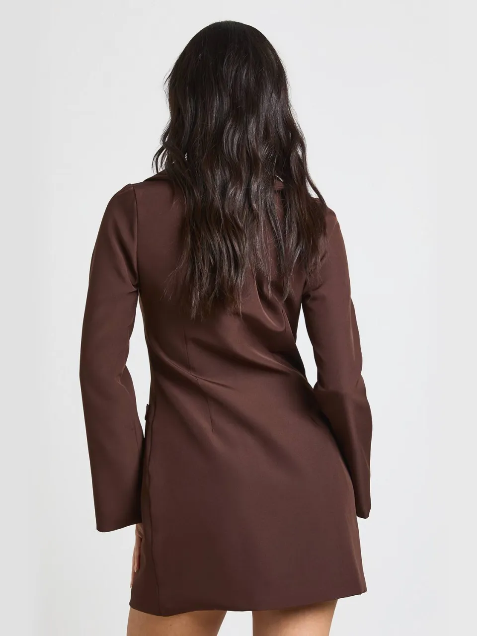 boohoo Dames Bardot Getailleerde Blazer Jurk espresso, foto 2