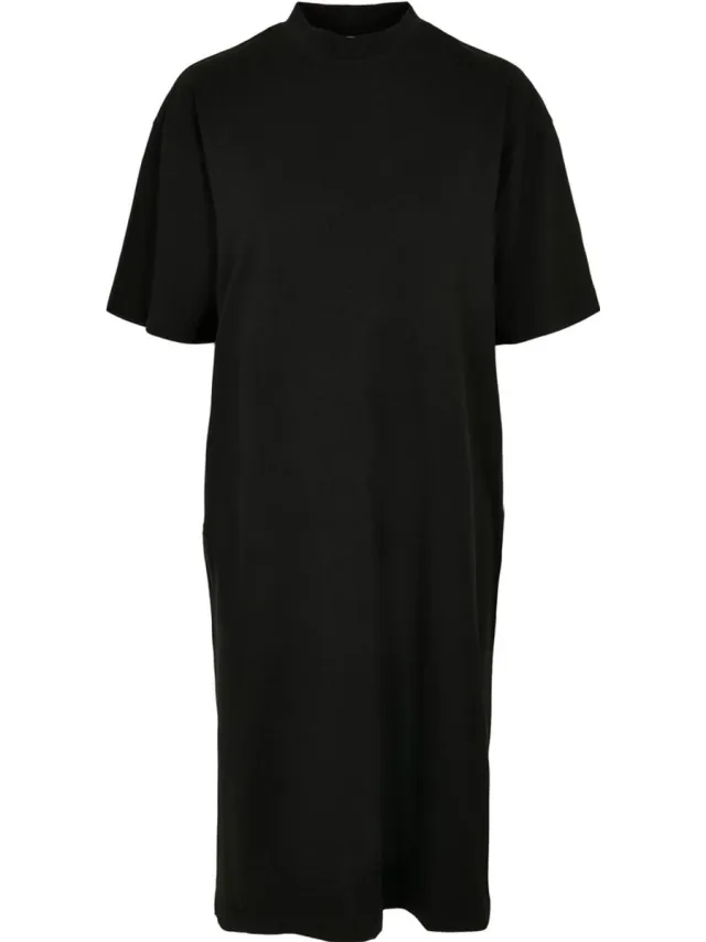 Urban Classics Organic Oversized Tee Lange jurk - M - Zwart