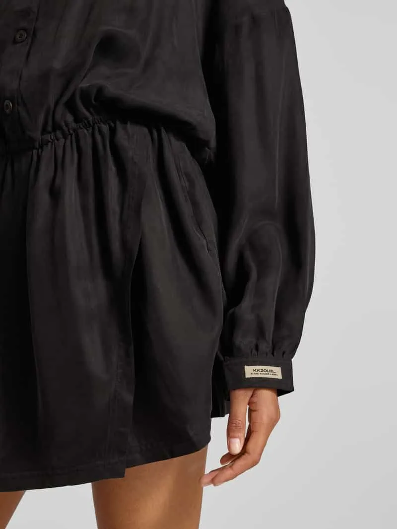 Karo Kauer Mini-jurk met resortkraag donkergrijs, foto 4