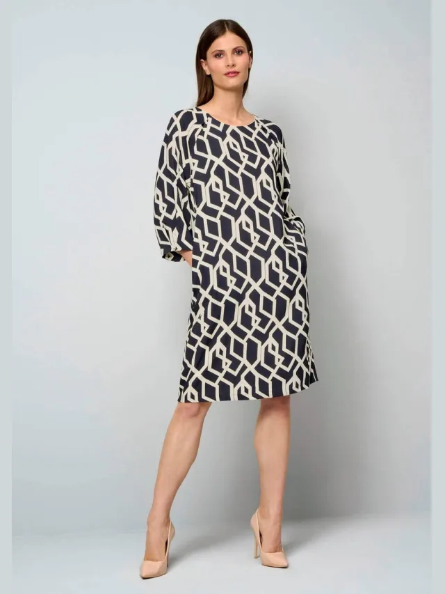 Alba Moda Jurk Jurk bleu marine