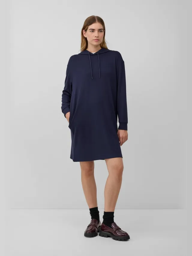S.Oliver female - Scuba-jurk met steekzakken en capuchon navy