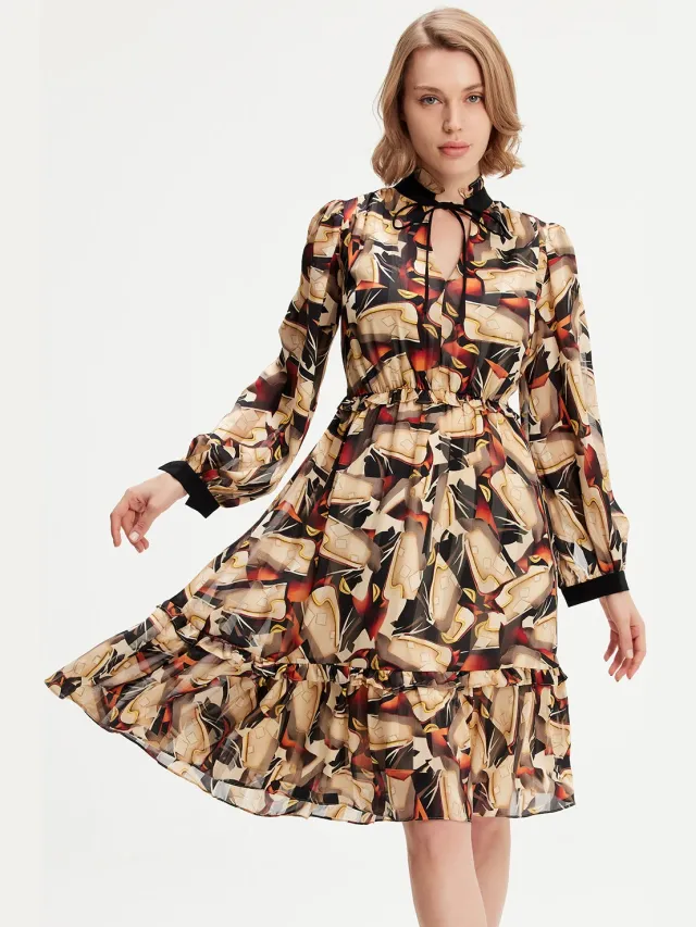 Smart & Joy Tuniekjurk met grafische print Rood