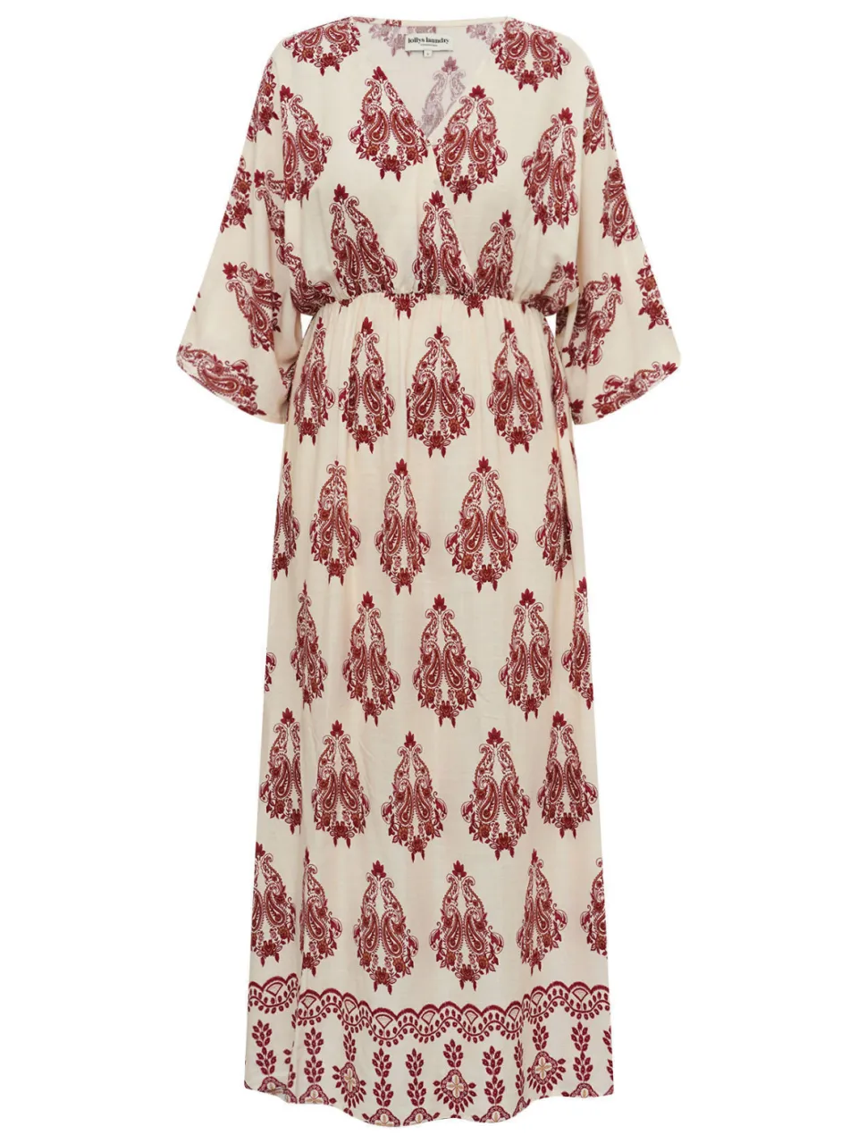 Lollys Laundry maxi jurk ecru, foto 3