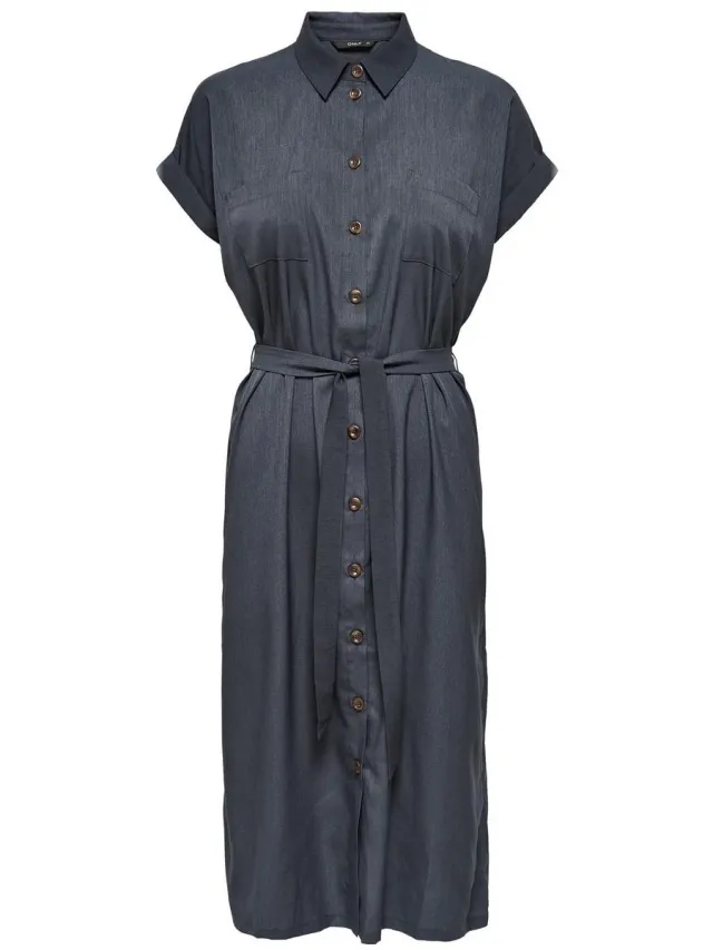 Only ONLHANNOVER S/S SHIRT DRESS NOOS WVN Dames Jurk - India Ink