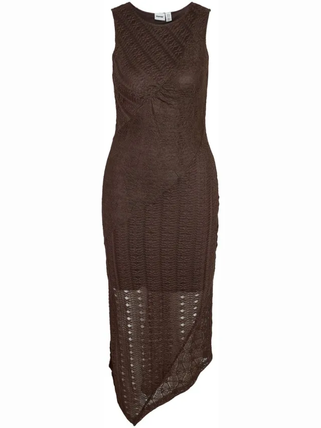 Noisy May maxi-jurk NMBAILEY KANT Chocolate Brown1