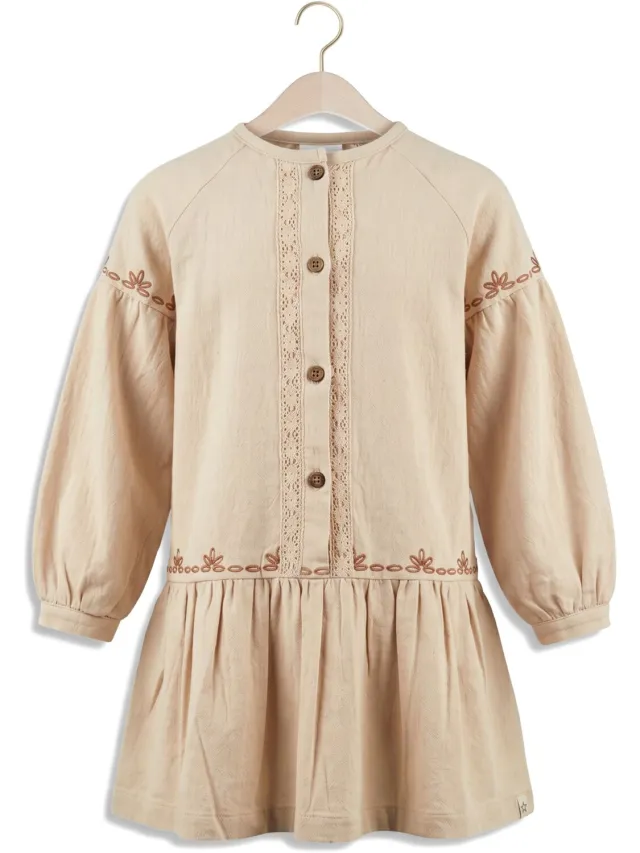 Your Wishes Meisjes Jurken Shift Dress - Gebroken Wit