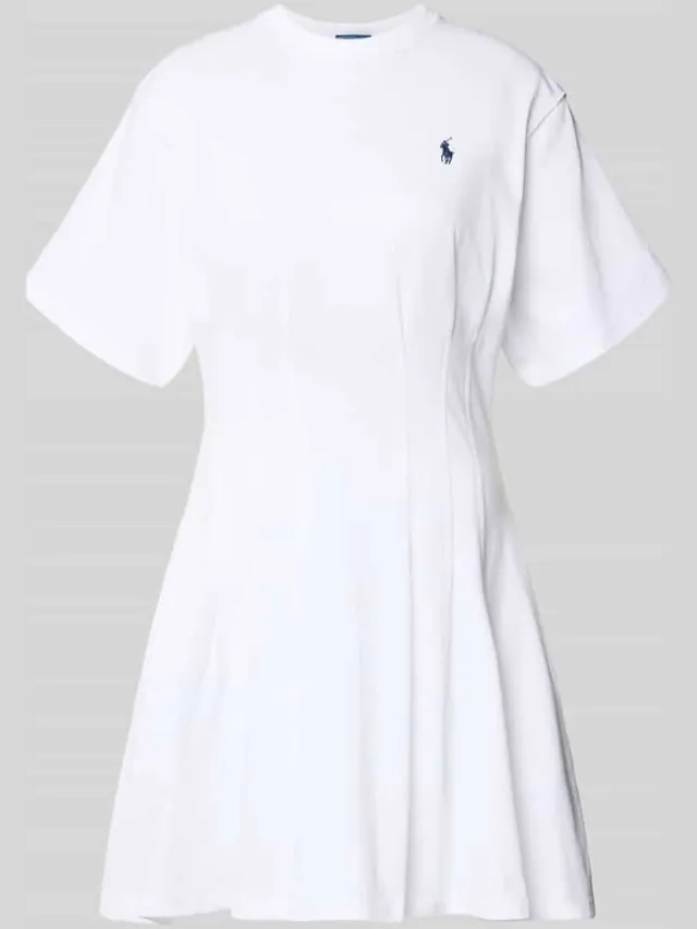 Polo Ralph Lauren Licht uitlopende sweatjurk van puur katoen wit, foto 2