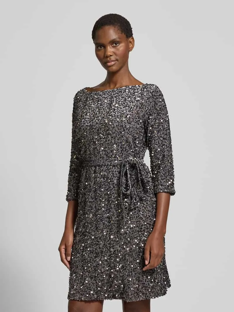 Vila Mini-jurk met pailletten, model 'FAITH' Zilver