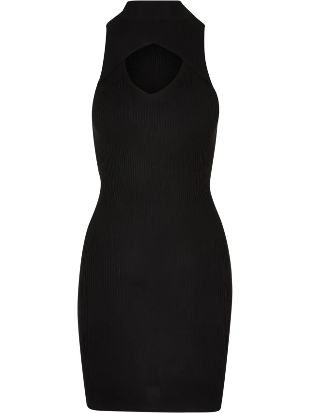 Urban Classics Dames/Dames Uitgesneden Mouwloze Jurk (Zwart)