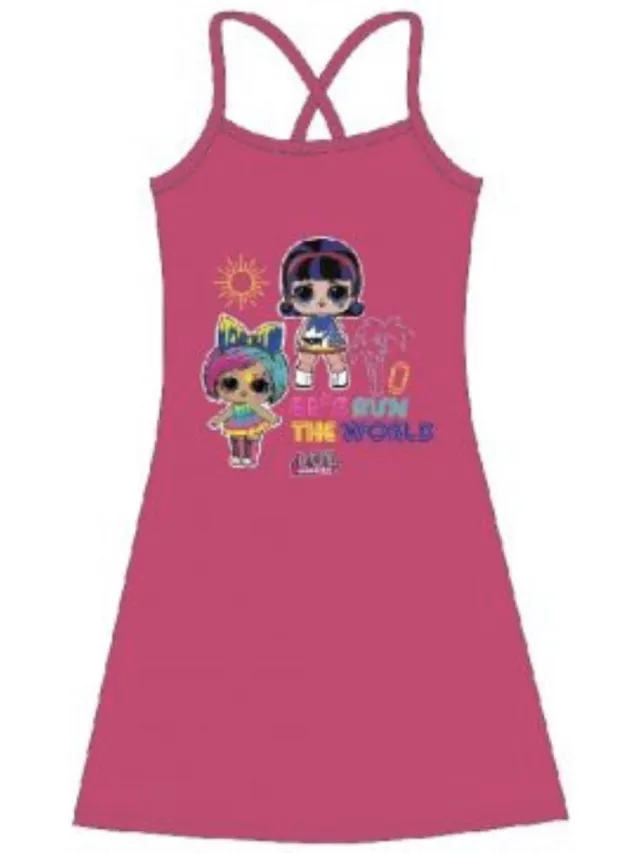 L.O.L. Surprise! Lol Surprise meisjes T-shirt jurk 98/ 104 fushia