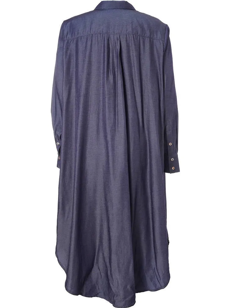 Gozzip blousejurk - donkerblauw, foto 3