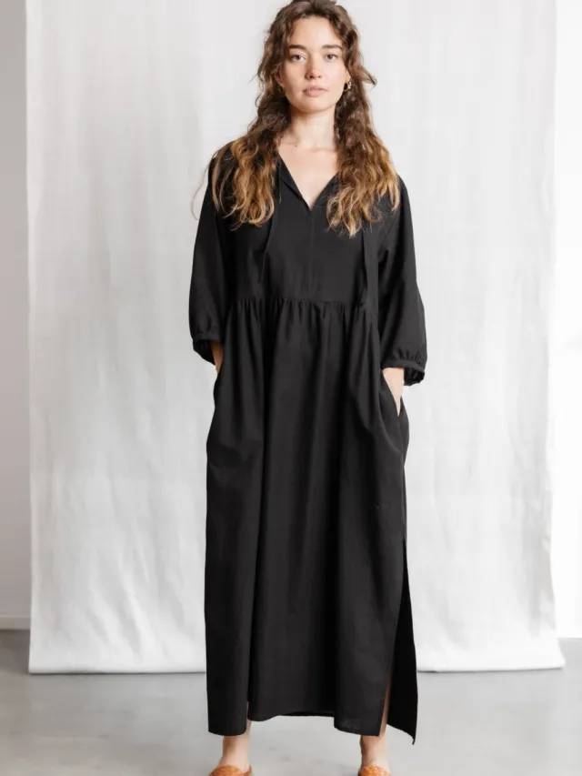 Jyoti - Fair Works dames vegan Jurk Paudali Zwart