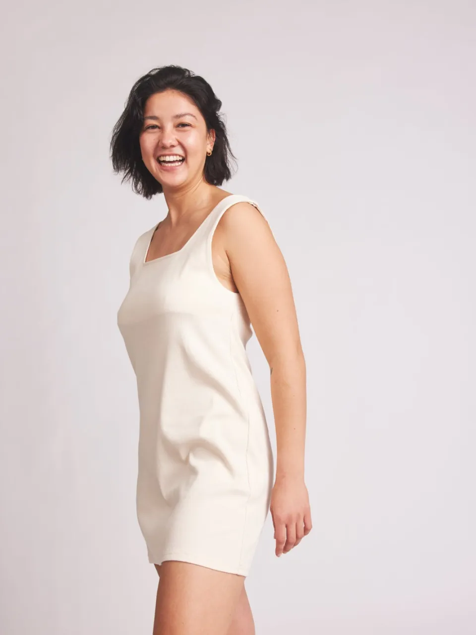 Baìge the Label dames vegan Jurk Benita Ecru, foto 2