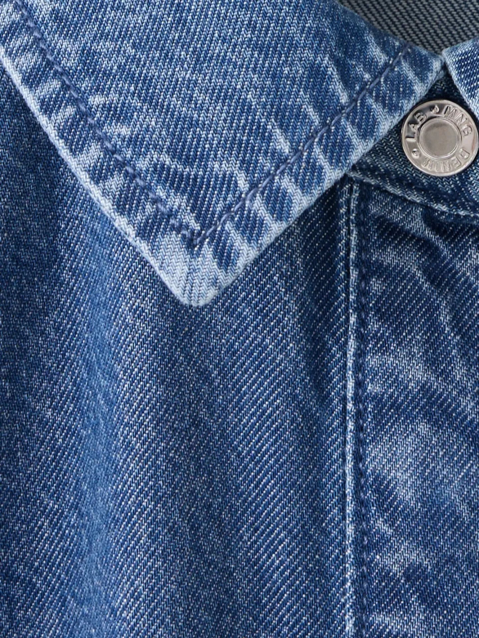 Mango Kids korte A-lijn spijkerjurk - changeant blauw, foto 6