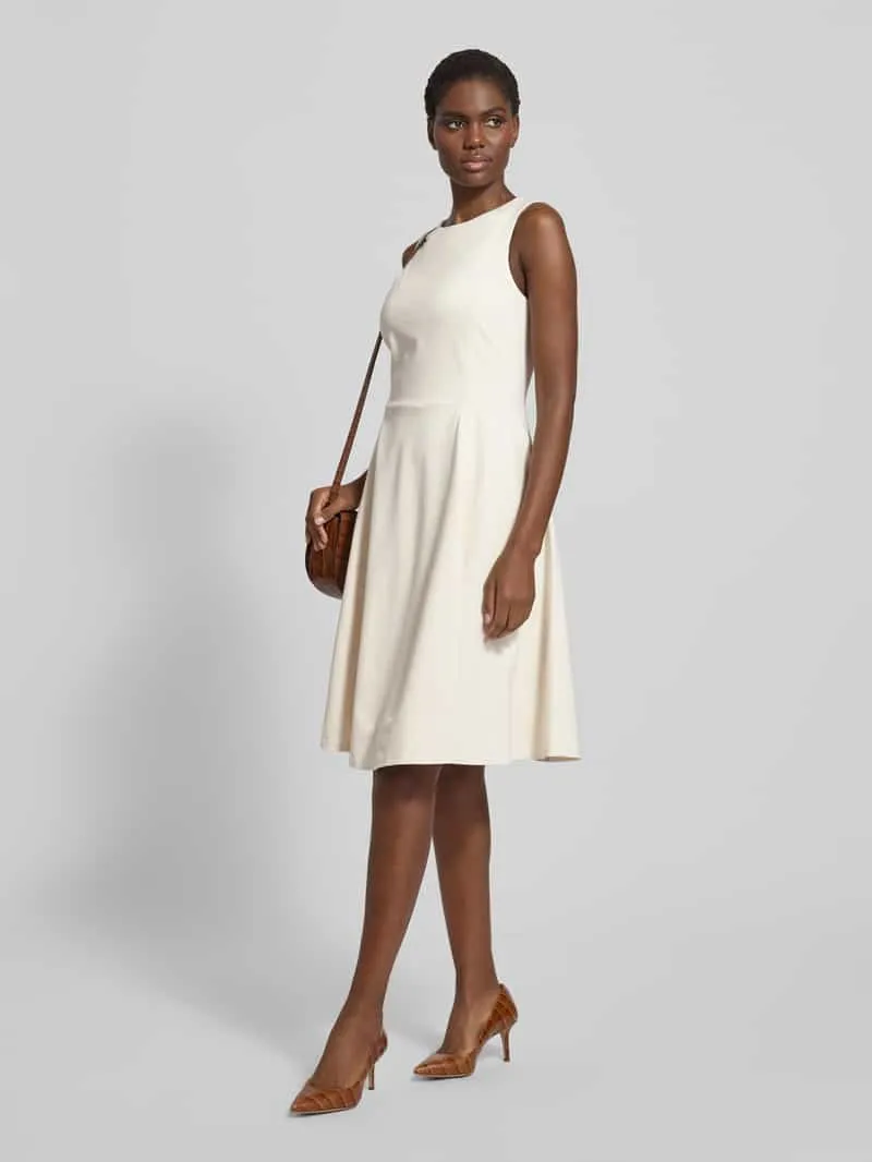 Lauren Ralph Lauren Knie-lange jurk van Viscosemix Model 'CHARLEY' zand, foto 3