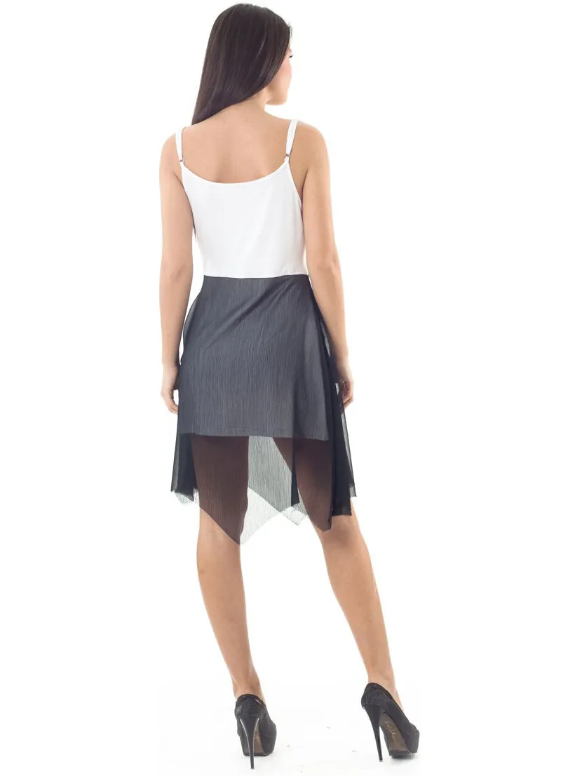 Conquista Tweekleurige Sheer Layer Dress zwart, foto 2