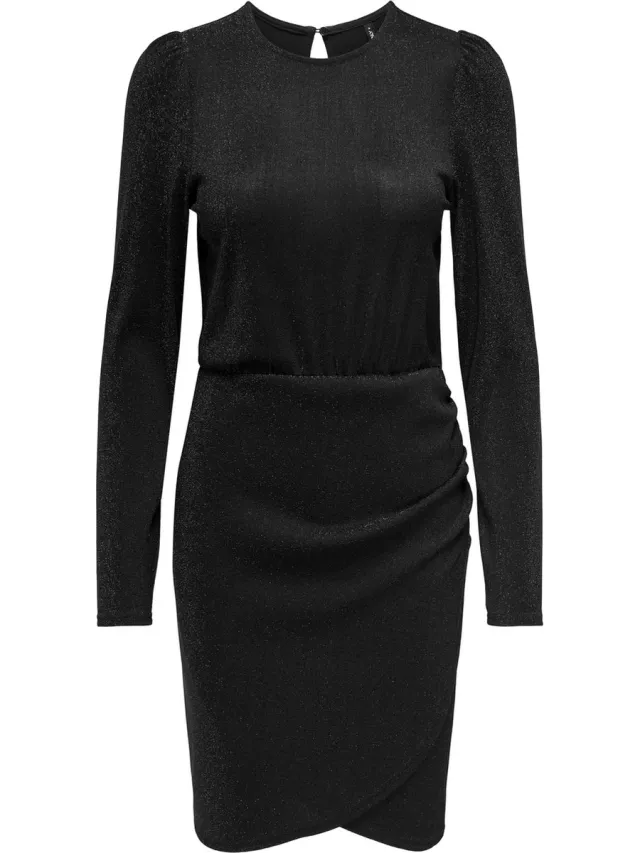 Only ONLRICH L/S GLITTER DRESS JRS - Dames - Mini jurken zwart;black glitter