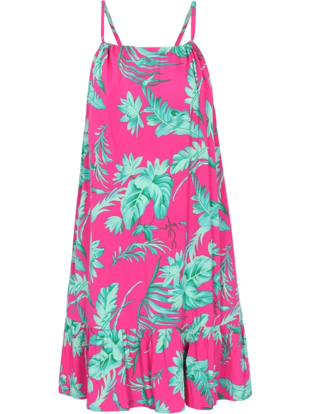 IZIA jurk roze turkoois