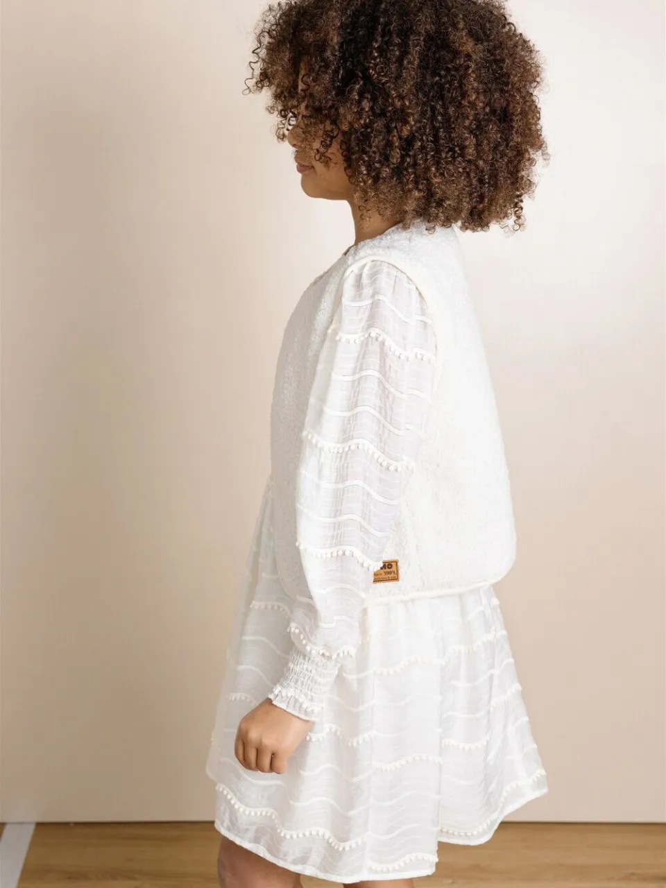 Nono Milly midi jurk offwhite Ecru
