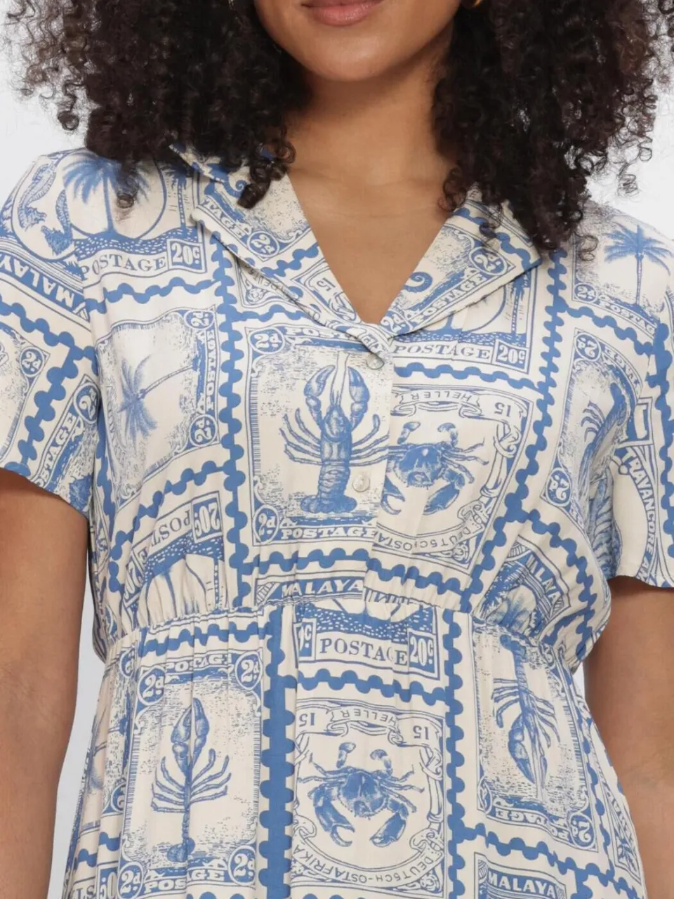 Object Dames Jurken Objvima S/s Midi Dress - Ecru, foto 4