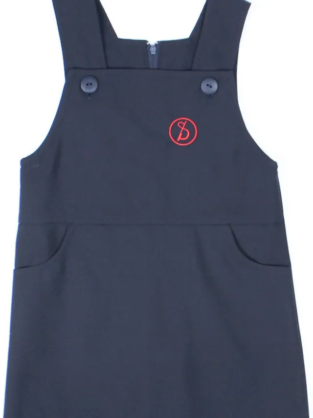 Poccino Sint-Ludgardis schooluniform - Overgooier - Donkerblauw - maat 110/5 jaar