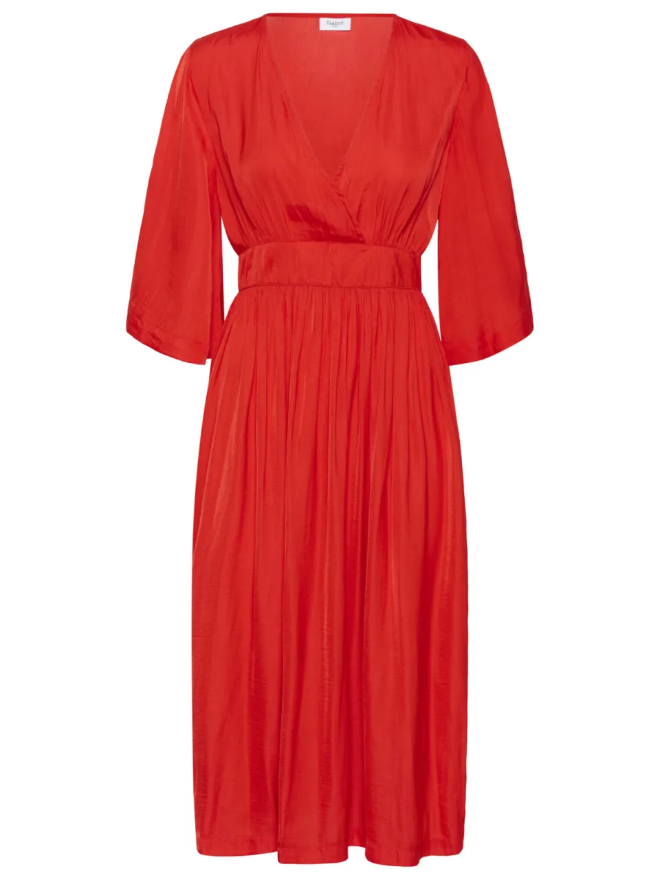 Saint Tropez midi jurk rood, foto 2