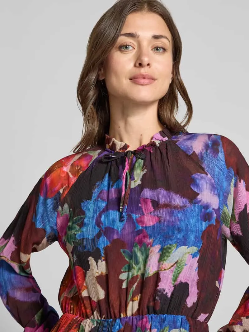 Milano Italy Midijurk van viscosemix met alloverlook prune, foto 4