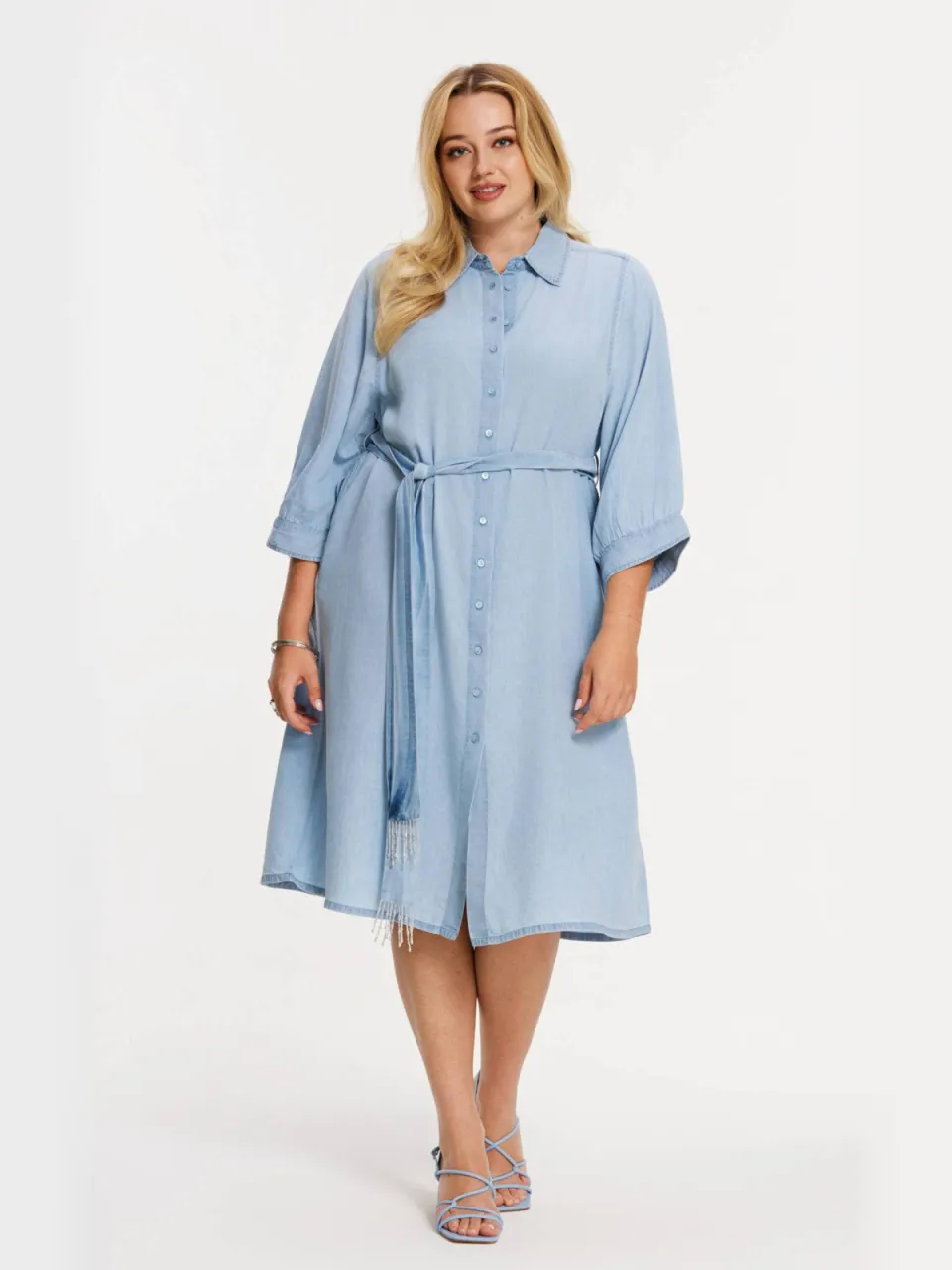 Yoek spijkerjurk lichtblauw light blue denim