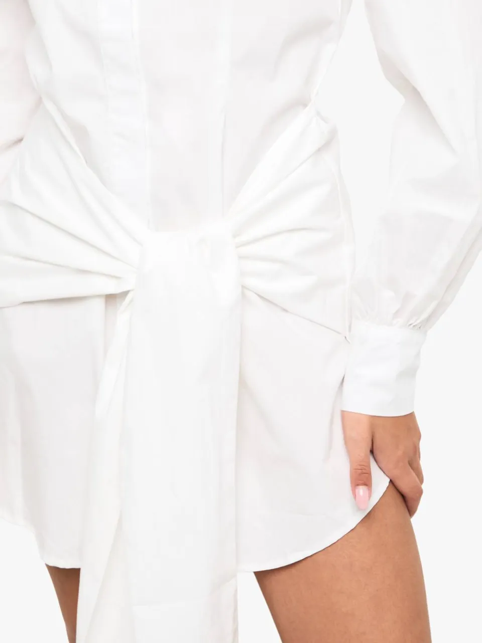 boohoo Dames Wrap Shirt Dress wit, foto 4