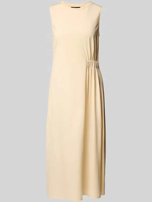 Max Mara Midi-jurk met plooien opzij, model 'TENEBRE' offwhite, foto 2